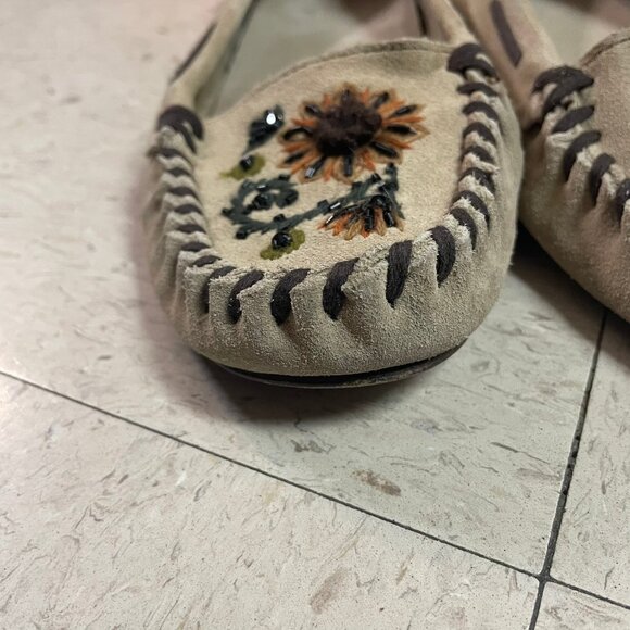 Miu Miu Beige and Brown Moccasins - Picture 4 of 16